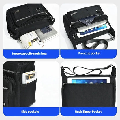 Men's Multi-Pocket Crossbody Bag with Adjustable Shoulder Strap