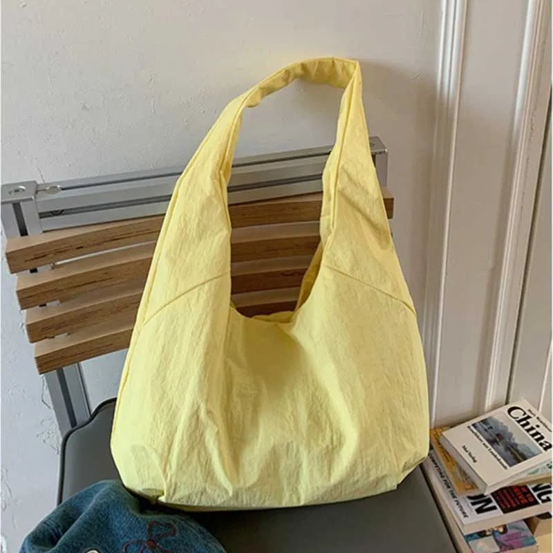Large Capacity Canvas Shoulder Bag – Casual Hobo Tote for Women