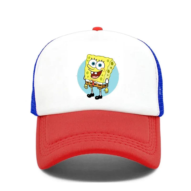 Cartoon Print Snapback Baseball Cap – Unisex Mesh Hat
