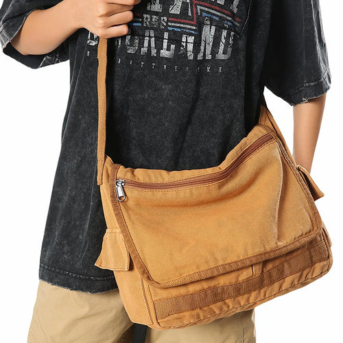 Canvas Messenger Bag – Casual Crossbody for Women & Students
