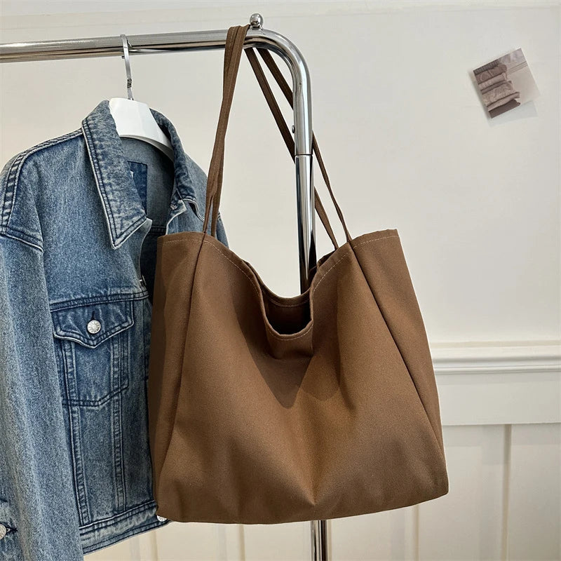 Large Capacity Shoulder Bag for Women – Casual Soft Tote Handbag