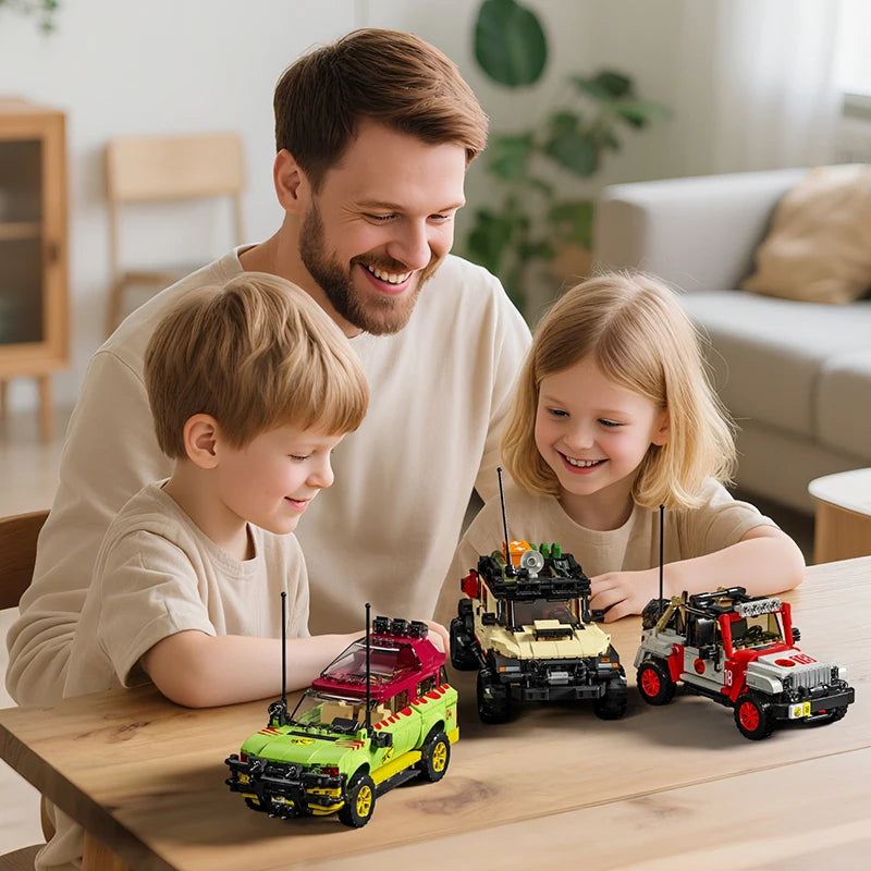 Jurassic Dinosaur Off-Road Vehicle MOC Building Blocks 3-in-1