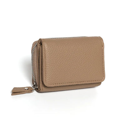 PU Leather Short Wallet for Women – Lychee Texture Multi-Card Organizer