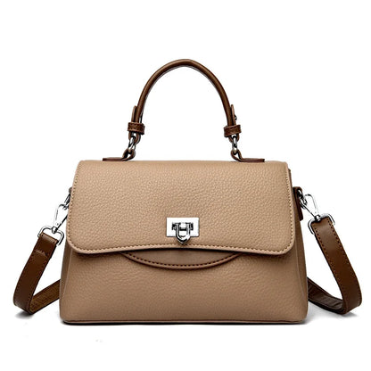 Women's Leather Crossbody Bag – Large Capacity Shoulder Handbag