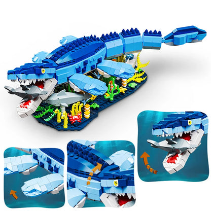 Mosasaurus Building Blocks Set – 787pcs Deep Sea Dinosaur Model Kit