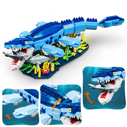 Mosasaurus Building Blocks Set – 787pcs Deep Sea Dinosaur Model Kit