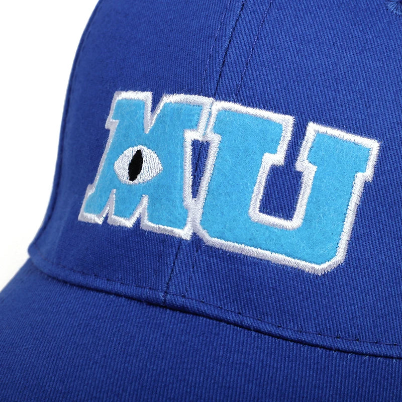 Monsters University MU Embroidered Baseball Cap – Blue Snapback