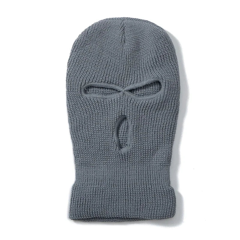 Balaclava Ski Mask 3-Hole Winter Face Cover – Unisex Knit Beanie