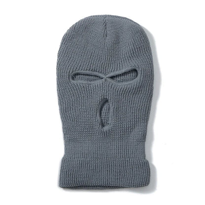 Balaclava Ski Mask 3-Hole Winter Face Cover – Unisex Knit Beanie