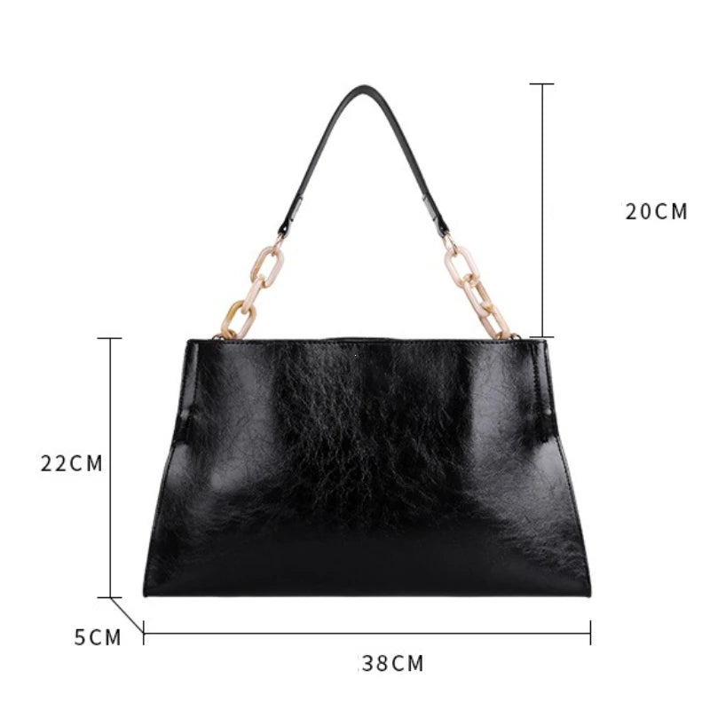 Leather Shoulder Bag – Large Capacity Women's Crossbody