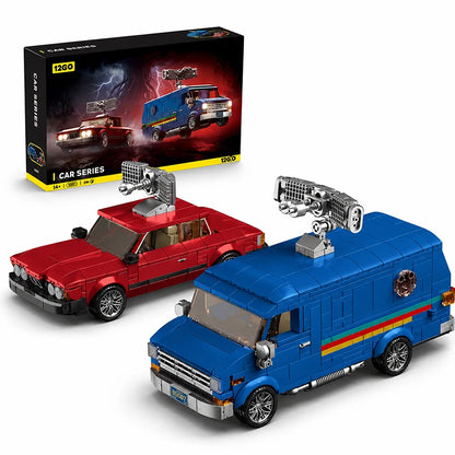 MOC 80s Retro Van & Car Building Blocks Set 2-in-1