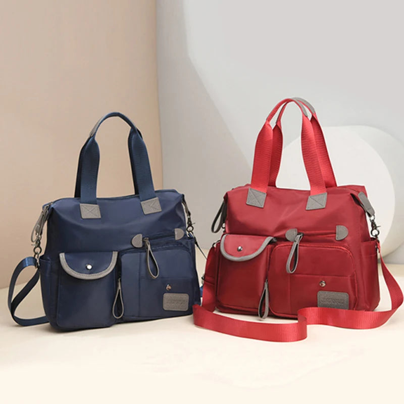 Waterproof Nylon Tote Bag – Large Capacity Women's Shoulder Bag