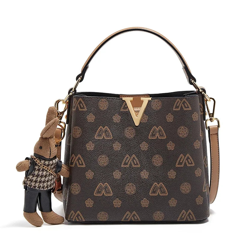 Foxer Brand Retro Women S Handbag Small Bucket Bag Luxury Design Shoulder Dating Crossbody Girl