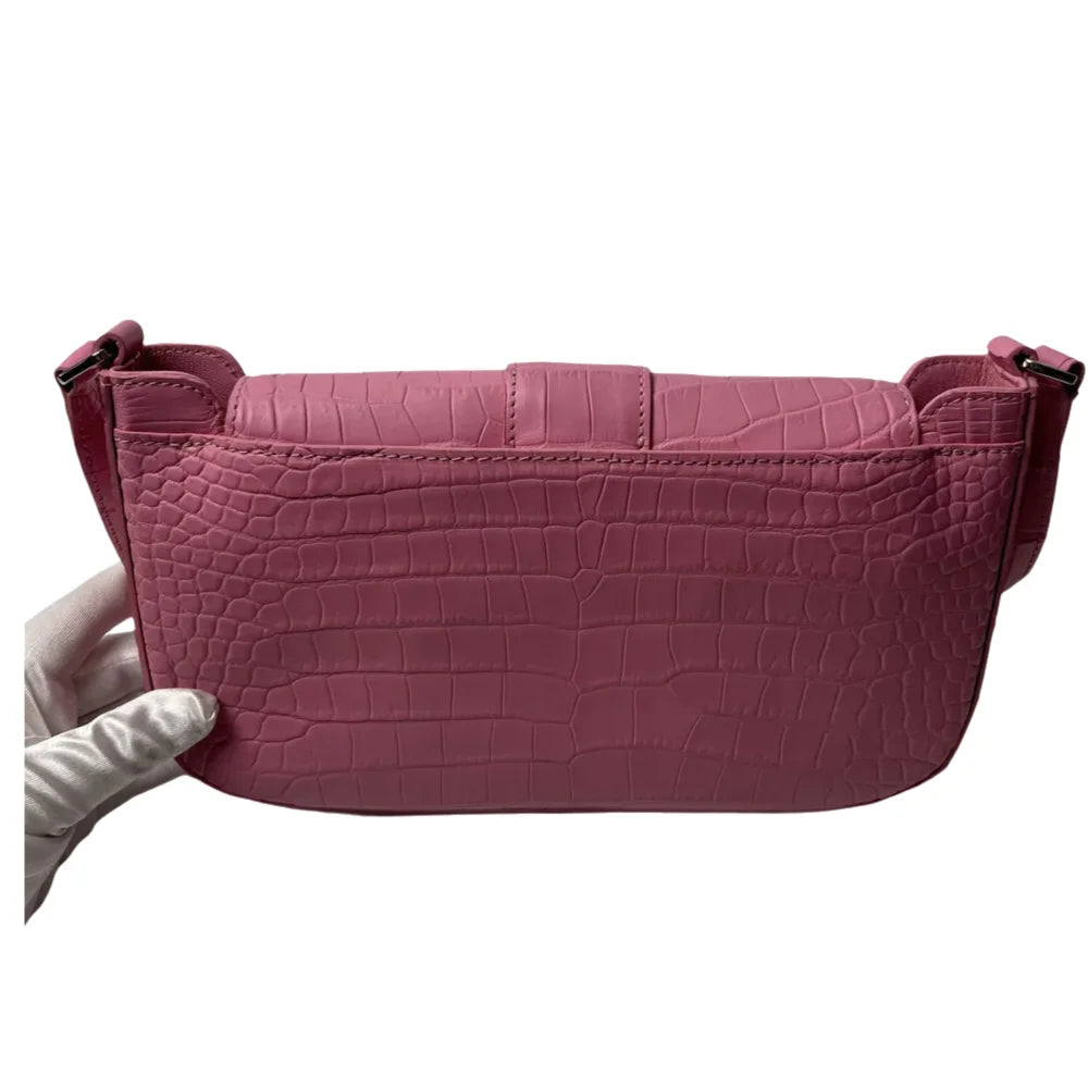 Crocodile Leather Shoulder Bag – Women's Flap Crossbody
