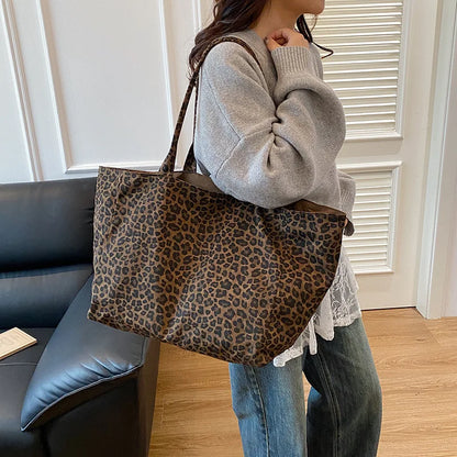 Fashionable Leopard Print Top Handle Bag Women Crossbody Casual Shoulder Comfortable Versatile