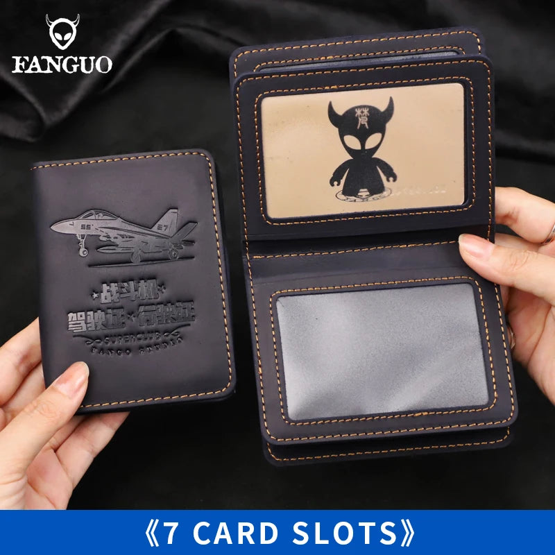 Leather Driver's License Holder & Card Wallet – Slim Bifold