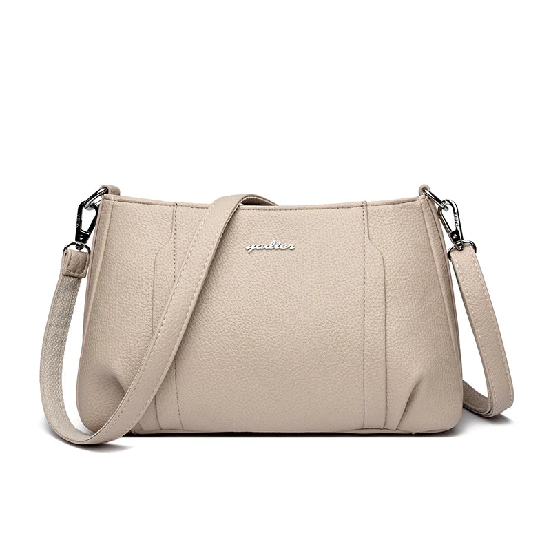 Women's Soft Leather Crossbody Bag – Elegant Shoulder Purse