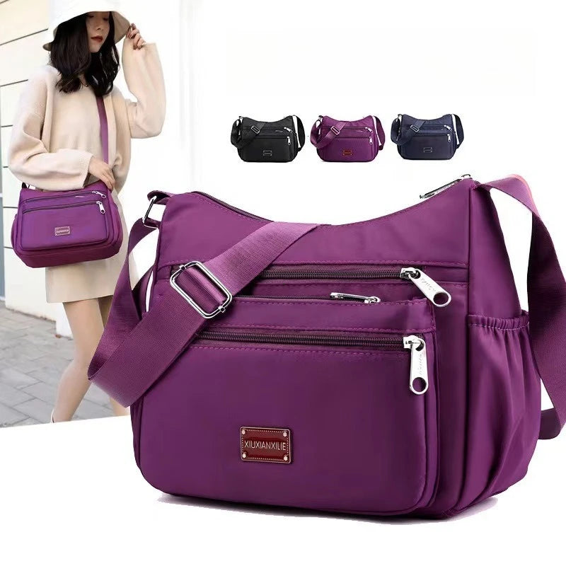 Women's Waterproof Shoulder Bag – Large Capacity Multi-Pocket Crossbody