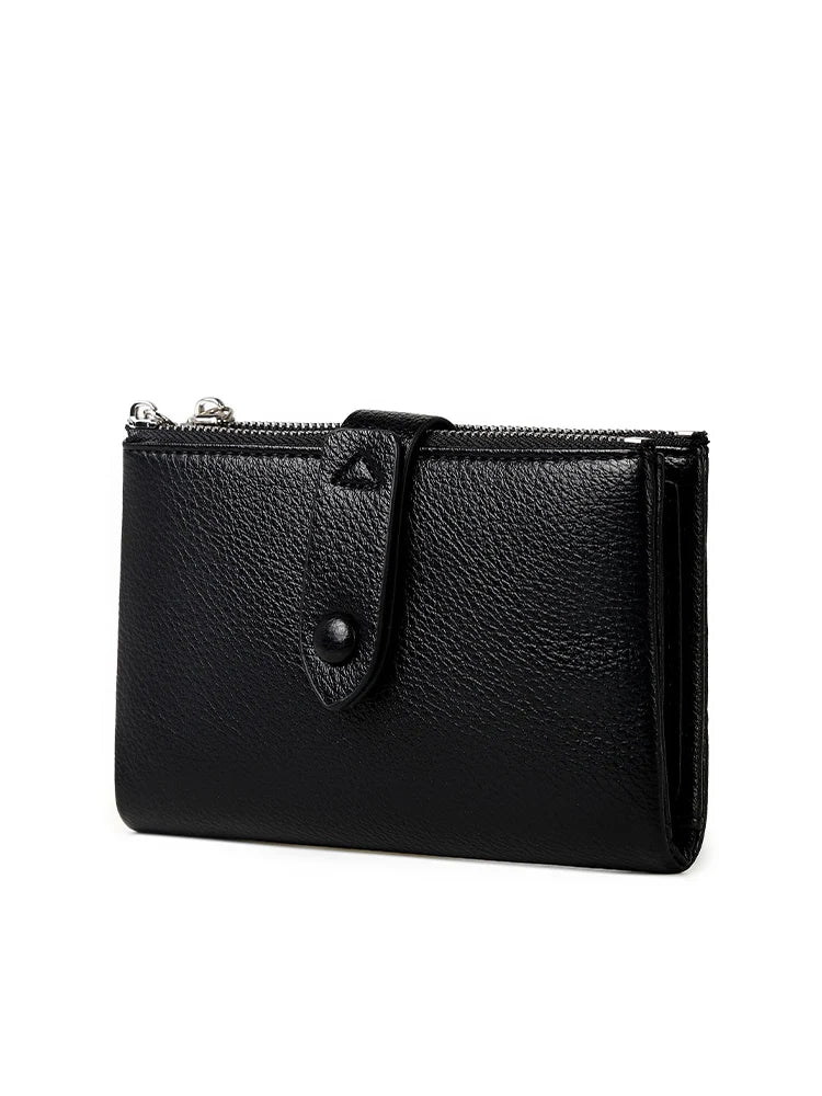 Slim Zipper Coin Purse with Multiple Card Slots