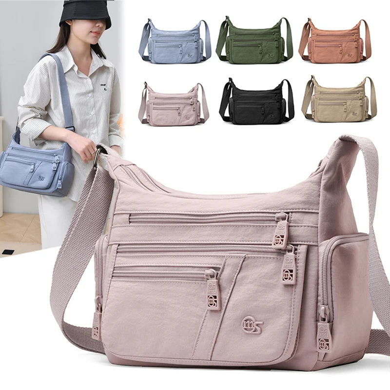 Women's Crossbody Bag Multi-Pocket Zipper Shoulder Bag