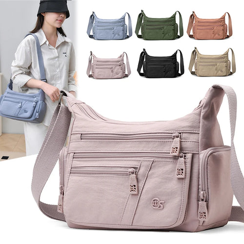 Women's Crossbody Bag Multi-Pocket Zipper Shoulder Bag