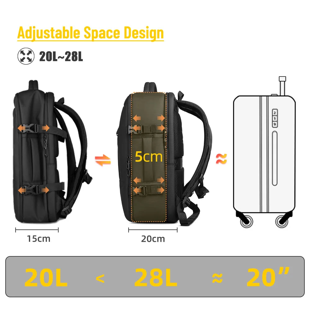 17-Inch Laptop Travel Backpack – Large Capacity Business & Travel Bag