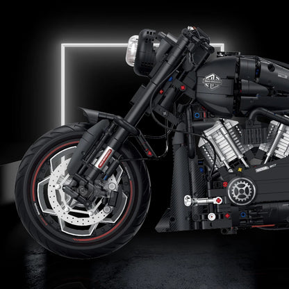 2000-Piece Dark Motorcycle MOC Building Blocks Set – 1:5 Scale Technic Model