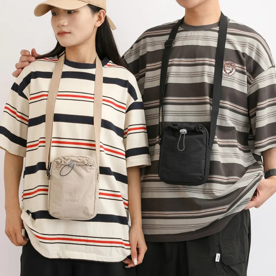 Mini Waterproof Nylon Crossbody Bag – Phone & Water Bottle Shoulder Bag