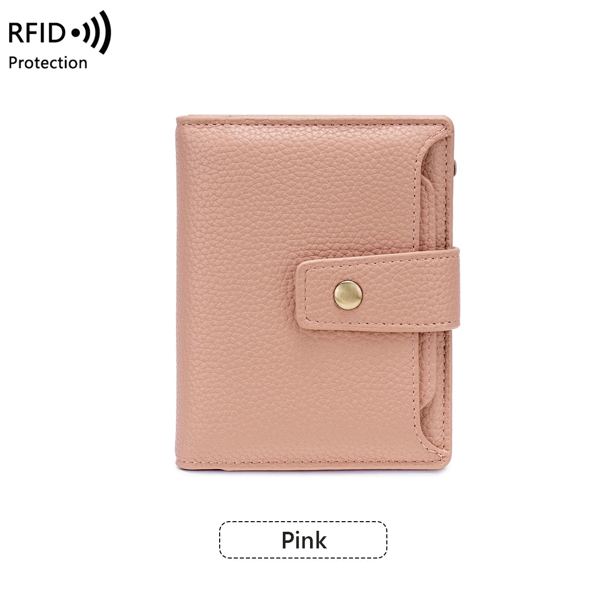 RFID Blocking Women's Short Wallet with Large Capacity