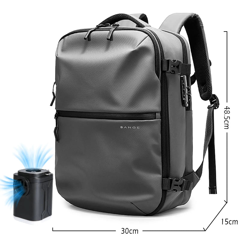 Anti-Theft Travel Backpack with Vacuum Compression & Laptop Compartment