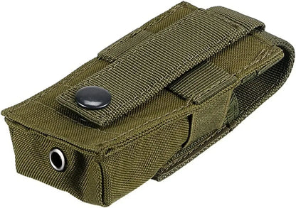Tactical MOLLE Flashlight Pouch – Nylon EDC Tool & Knife Bag