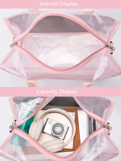 Waterproof Transparent Mesh Duffle Bag for Gym & Travel