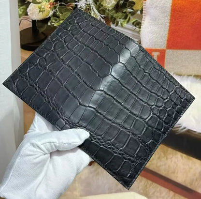 Crocodile Leather Passport Cover – Luxury Travel Card Holder