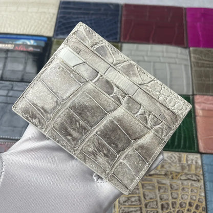 Crocodile Leather Men's Wallet with Custom Name