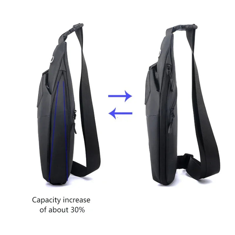 Anti-Theft Sling Bag for Men – Waterproof Crossbody Chest Pack
