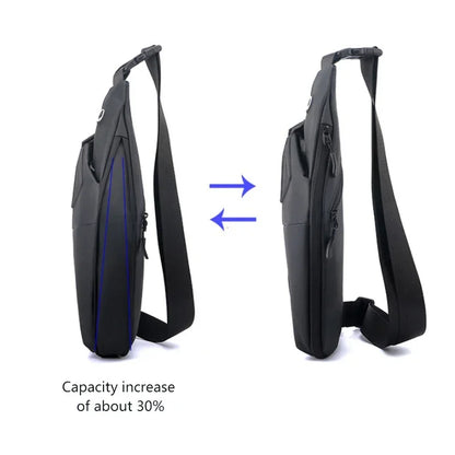 Anti-Theft Sling Bag for Men – Waterproof Crossbody Chest Pack