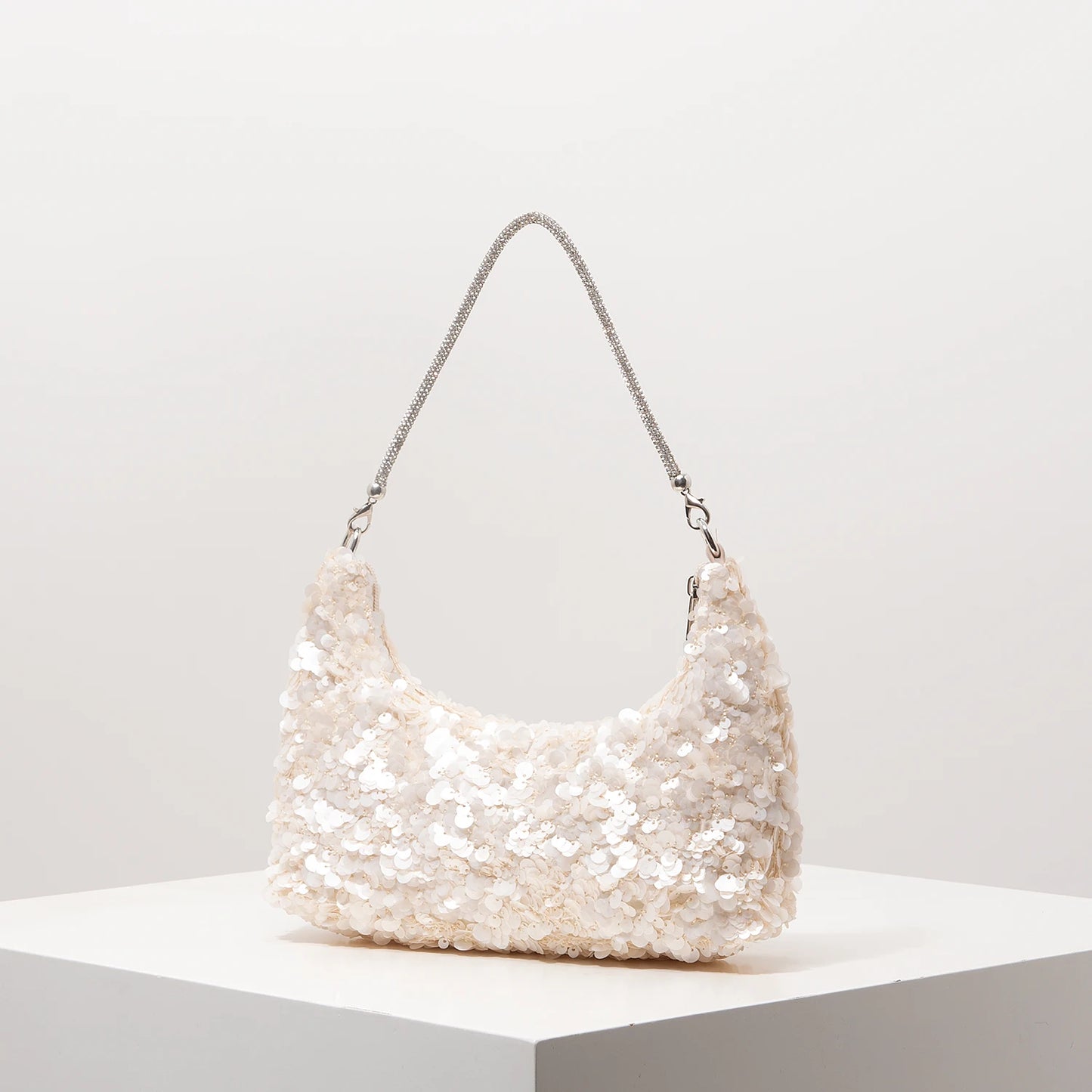 Sequin Shoulder Bag – Glitter Hobo Purse for Bridal, Prom & Wedding