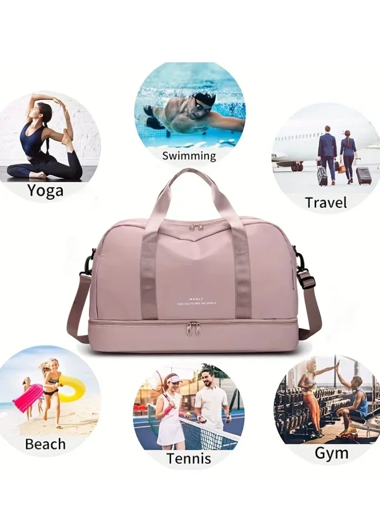Expandable Travel Duffle Bag | Women's Gym & Weekend Overnight Bag
