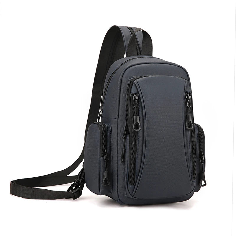 Men's Oxford Sling Chest Bag Mini Backpack