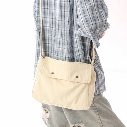 Canvas Crossbody Bag for Women – Vintage Washed Shoulder Hobo