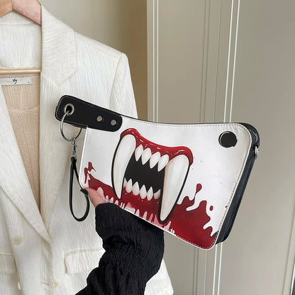 Halloween Knife Shape Shoulder Bag Women PU Leather Purse