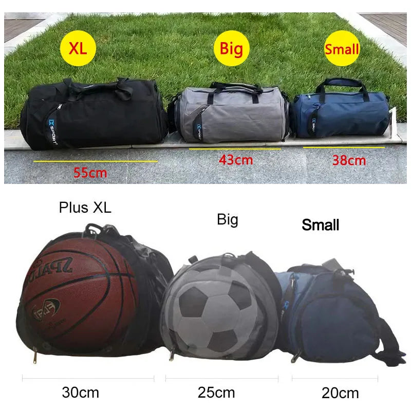 Large Gym Bag – Multifunction Sports Duffel with Wet/Dry Compartment