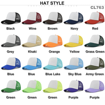 Plain Trucker Hat – Adjustable Mesh Snapback Baseball Cap