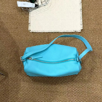 Minimalist Lychee Pattern Square Pillow Bag for Women – Korean Shoulder Bag