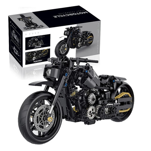 Motorcycle Building Blocks Set – 538pcs Classic Cruiser Model