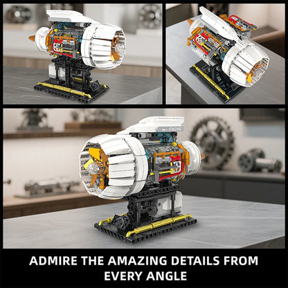 Aircraft Jet Engine Building Blocks – 635pcs Electric MOC Model