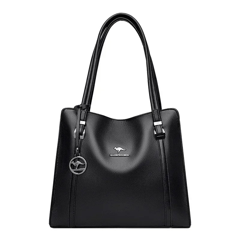 Leather Tote Shoulder Bag for Women – Large Crossbody Handbag