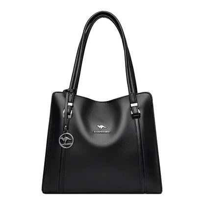 Leather Tote Shoulder Bag for Women – Large Crossbody Handbag