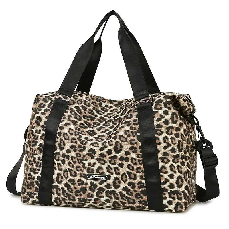 Leopard Print Duffle Bag – Large Gym & Travel Tote