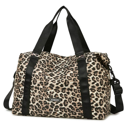 Leopard Print Duffle Bag – Large Gym & Travel Tote